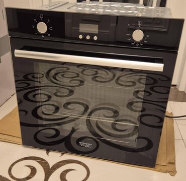 korkmaz soba qiymeti: Duxovka Hotpoint-Ariston, Elektrik, rəng - Qara, Quraşdırılan, İşlənmiş