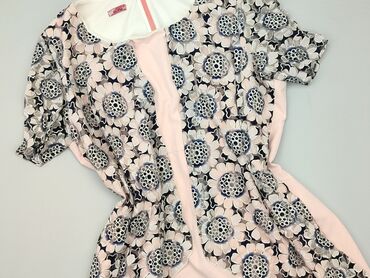 różowa sukienki w kwiaty: Dress, 7XL (EU 54), condition - Very good