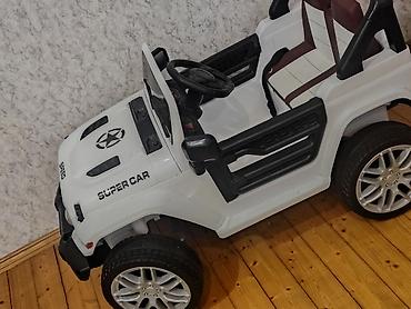 Детские электрокары: Uşaq elektrikli off-road tipli minik maşını – “SUPER CAR” (ağ rəng) - — 2