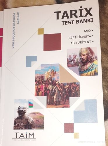 Kitablar, jurnallar, CD, DVD: Tarix test bankı miq sertifikasiya abituriyent hazırlığı