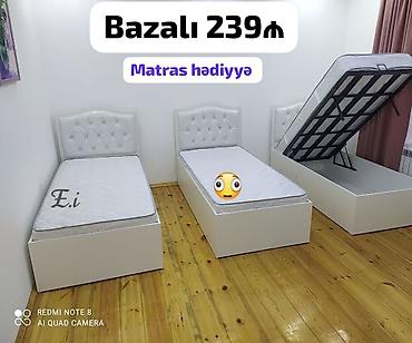 kredit mebeller: Bazalı tək nəfərlik çarpayı - Aşağı hissəsi bazalı model: qaldırılan — 1