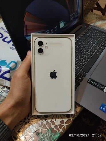 honur telefon: IPhone 11, 64 GB, Ağ, Zəmanət, Kredit, Simsiz şarj