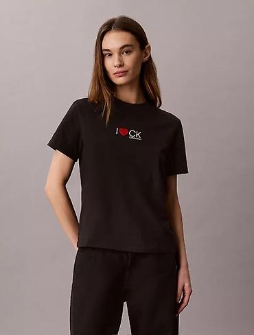 calvin: Calvin Klein “I ❤️ CK” qara T‑shirt - Brend: Calvin Klein Jeans - — 3