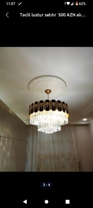 led ışığ: Çılçıraq, 10 və daha çox lampa, Xrustal
