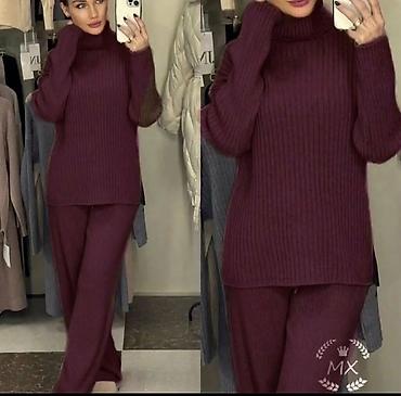 Kompleti: Ženski pleteni komplet – rolka i pantalone - Dvodijelni komplet od — 4