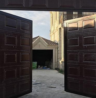 dəmir ağacı: Yeni Dəmir Qaraj darvazası, Yana açılan, Avtomatik, rəng - Qəhvəyi, Fotosel, Kredit yoxdur, Pulsuz quraşdırma, Pulsuz çatdırılma — 1