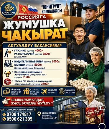 дордой работа: Талап кылынат Өндүрүшкө кара жумушчу, Төлөм: Күнүмдүк, Тажрыйбасыз — 3