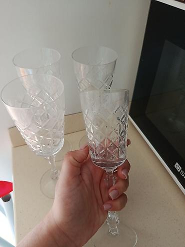 xrustal bakal: Qədəhlər, Şüşə, 4 ədədli dəst, 200 ml — 1