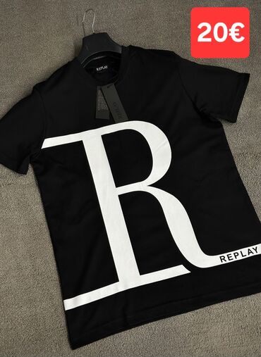 crna majica l: Men's T-shirt S (EU 36), M (EU 38), L (EU 40), bоја - Crna