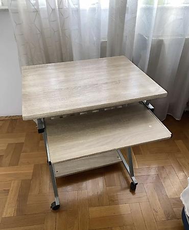 gaming namještaj: Kompaktan pokretni računarški sto sa točkićima - Materijal: ploče u — 1