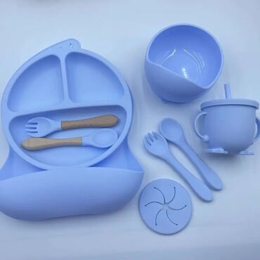 Наборы посуды: Силиконовая детская посуда. Набор из 9 предметов. Из пищевого