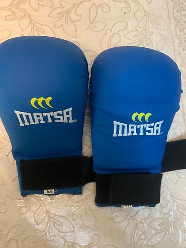 boks elcek: Matsa brendinin mavi rəngli döyüş/karate əlcəkləri - Model: Matsa — 2