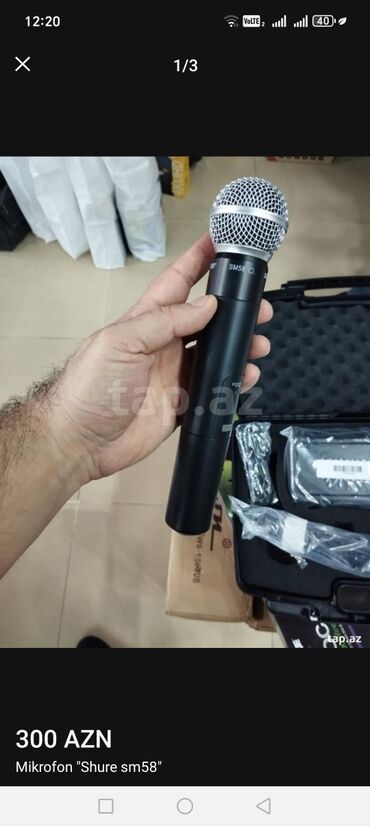 Tar: İşlənmiş Simsiz (Bluetooth) Mikrofon Shure, Pulsuz çatdırılma