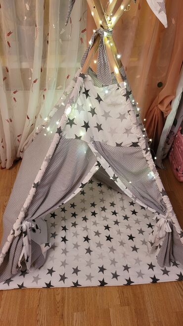 мебель из палет: Палатка-вигвам детская, в отличном состояние, 3 подушки в комплекте
