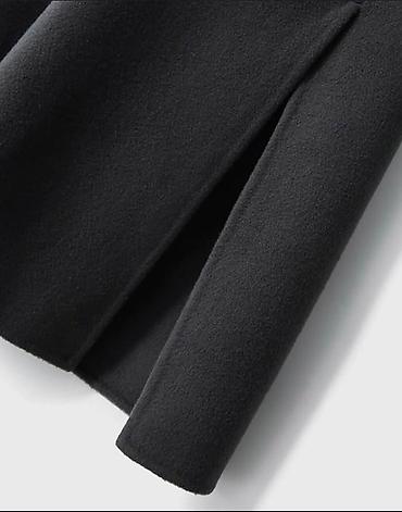 Пальто: Женское пальто-халат темно-серого цвета - Крой: свободный, длина — 5