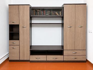 study table: Стенка‑горка для гостиной с нишей под ТВ. - Комплектация: - — 1
