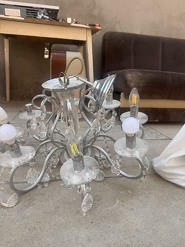 həyət işıqları: Çılçıraq, 5 lampa, Şüşə — 1