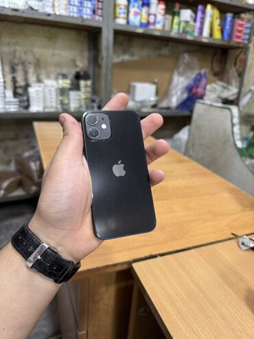 mini kompyuterlar: IPhone 12 mini, 16 GB, Black Titanium, Barmaq izi, Face ID, Sənədlərlə