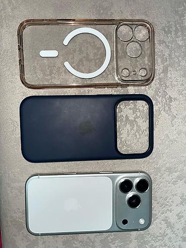 Apple iPhone: IPhone 17 Pro, Б/у, 256 ГБ, Серебристый, Чехол, 100 % — 2