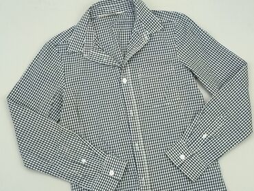 sukienki rozkloszowane z długim rękawem: Shirt 10 years, condition - Very good, pattern - Cell, color - Blue