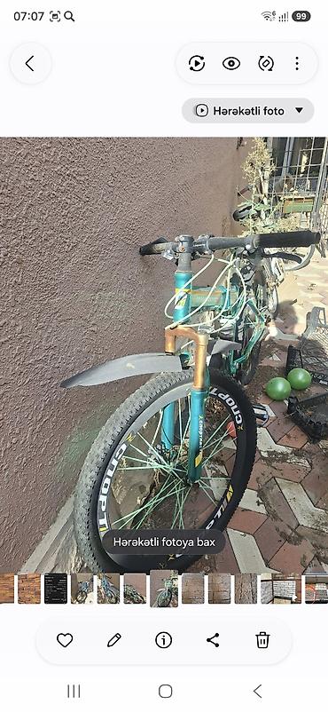 velosiped motor: Dağ velosipedi – yaşıl/turkuaz rəng, 26" təkərlər Xüsusiyyətlər: - — 3