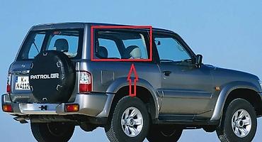 российский номерде: Nissan Patrol Y61 Стекло, Ниссан Патрол у61 стекло Купе Заднее правое — 1