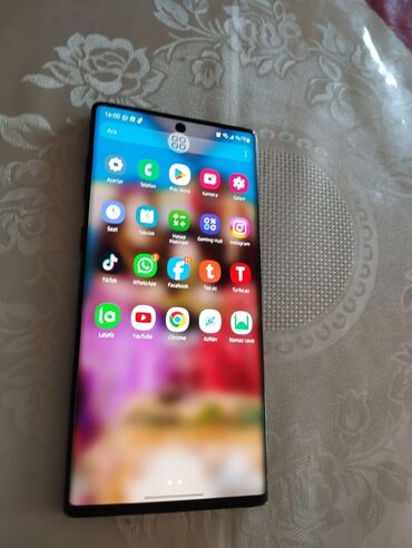 Mobil telefonlar: Samsung Note 10, 256 GB, rəng - Boz, Sensor, Barmaq izi, Simsiz şarj