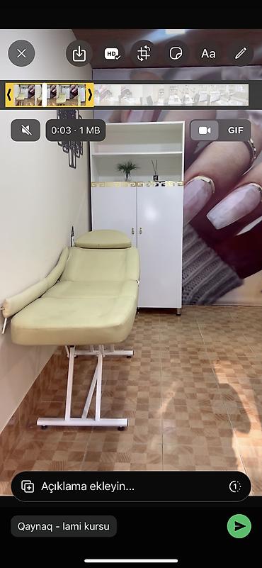 Salon, tibbi mebel: İşlənmiş, Kosmetoloji kuşetka, Qatlanan — 1