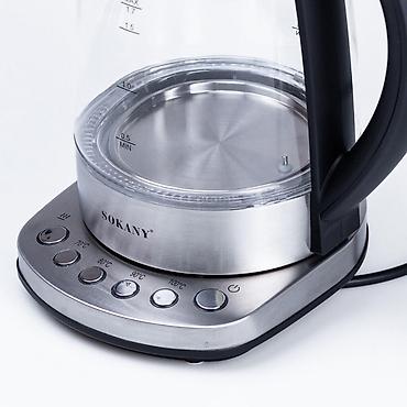 Mətbəx texnikası: №: 4853 Məhsulun adı: Elektrik çaydan Sokany SK-09003 Black/Silver — 3