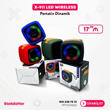 musiqi dərsləri: 🔥🔥 "X-911 LED WIRELESS" Portativ Dinamik ✅ Suya davamlı ✅ Simsiz ✅