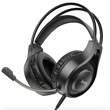 logitech 920: Проводные полноразмерные наушники, Hoco, Новый, цвет - Черный — 2