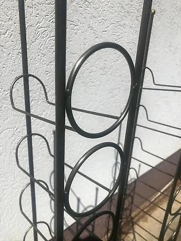 Ostali stilski dekor: Metalni stalak za vino – set od 2 komada - Materijal: čelik/kovano — 12