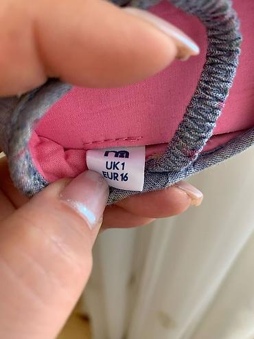 Детская обувь: Цвет - Серый Балетки, Mothercare, Размер: 16, Для девочек — 3