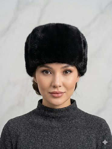 Женская одежда: Шапка, Норка, Зима, Со стразами — 3