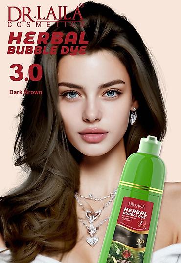 deri boyasi: Məhsul: Dr. Laila Cosmetics Herbal Bubble Dye – bitki əsaslı köpük saç — 2