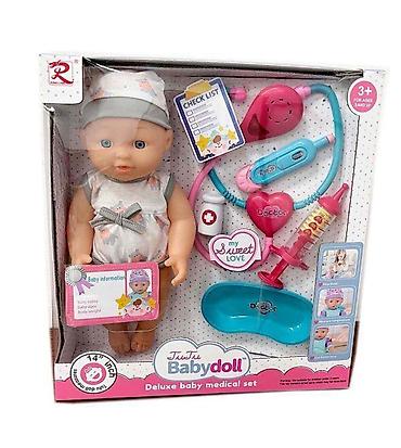 perla obuca: Lutka beba sa dodacima – Deluxe baby medical set Opis: - Set sadrži — 1