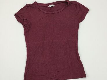 bordowy t shirty damskie: T-shirt, Cropp, S, stan - Dobry