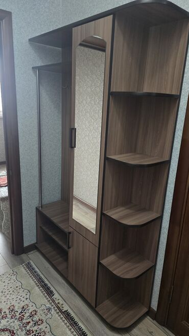 шкаф для прихожей: Прихожая/комплект мебельный с зеркалом и открытыми полками -