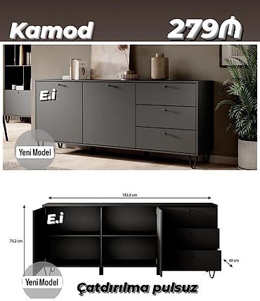 Kamod – Yeni Model - Rəng: tünd boz - Ölçülər: en 183.6 sm, hündürlük lalafo.az -da Kamod – Yeni Model - Rəng: tünd boz - Ölçülər: en 183.6 sm, hündürlük
