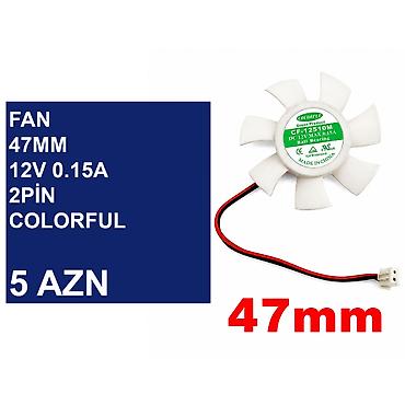 ventilator satisi bakida: Videokart üçün Fanlar “36/45/47/75/87mm 12v 2/3/4pin” 📍Ünvan: Bakı — 9