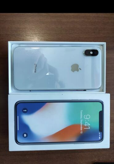 telefonlar 60 azn: IPhone X, 128 GB, White Titanium, Qırıq