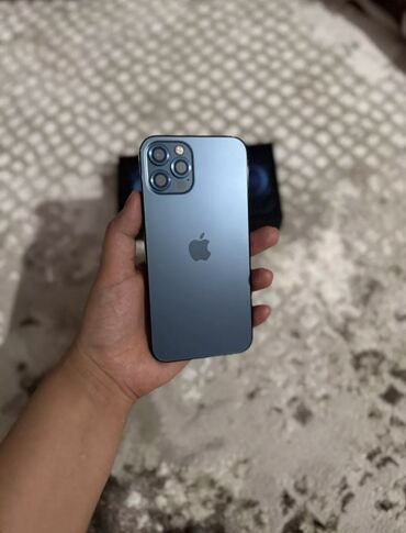 Apple iPhone: IPhone 12 Pro, Б/у, 128 ГБ, Blue Titanium, Зарядное устройство, Кабель, 100 %