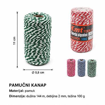 KMT šareno pamučnog konca 2406277 Šareni pamučni kanap za ručne