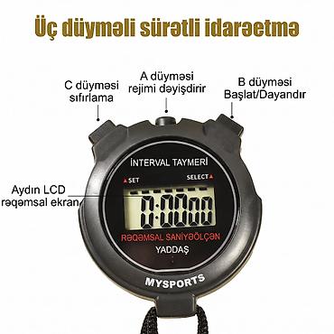 Другое для спорта и отдыха: MYSports Rəqəmsal Saniyəölçən – İnterval taymeri və yaddaş funksiyalı — 3