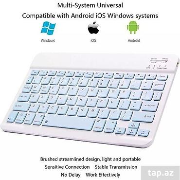 Аксессуары для ПК: Ultra-Slim Bluetooth Keyboard Portable Mini Wireless Keyboard — 1