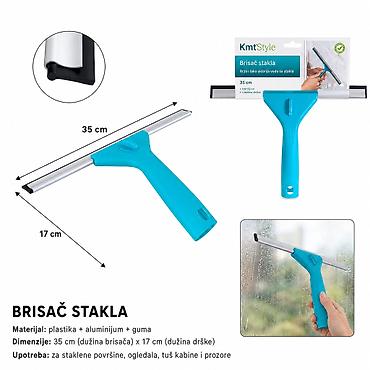KMT Plavi drška stakleni brisač 3280222 Praktičan brisač stakla za