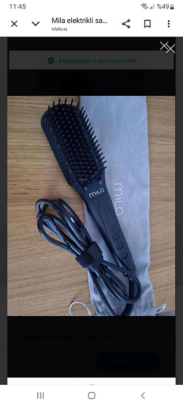 mila brush: Mila elektrikli saç darağı - Brend: Mila - Tip: Elektriklə qızdırılan — 1