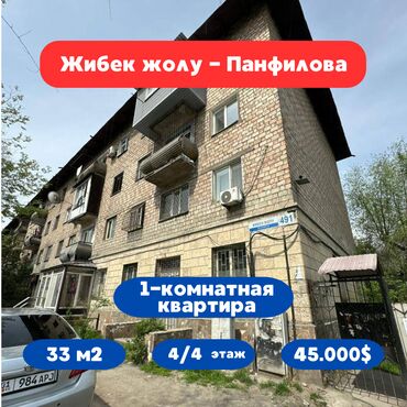 панфилова квартира: 1 комната, 33 м², Хрущевка, 4 этаж, Косметический ремонт