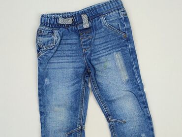 spodnie czarne jeansy: Spodnie jeansowe, F&F, 2-3 lat, 98, stan - Dobry