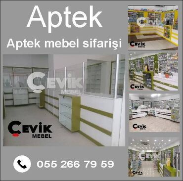 Mebel xidmətləri: Aptek mebeli sifarişi